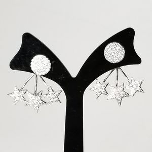Bling Stars Ear-Jacket Pave CZ Earrings